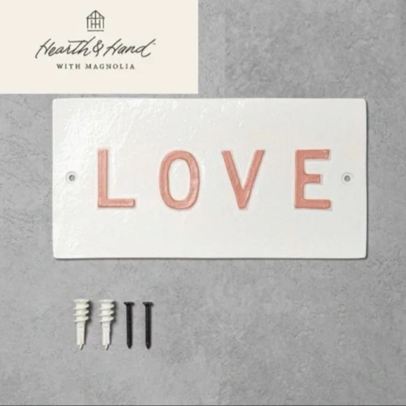 Hearth & Hand Love Wall Art Bedroom Office Sign Poster Home Decoration - Picture 1 of 5